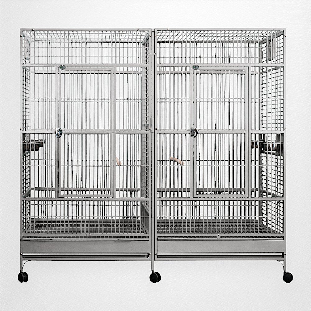 Stainless Steel Macaw Cage Front View