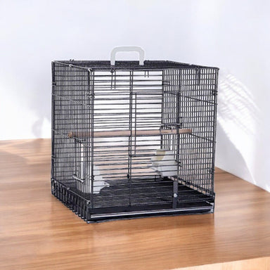 A & E Cage Co - Collapsable Travel Bird Cage Carrier, 19"x18" - Quill & Roost