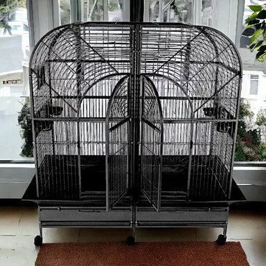 A & E Cage Co - Double Macaw Bird Cage with Removable Divider - Quill & Roost