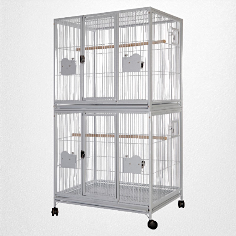 A & E Cage Co - Double Stack Breeder Bird Cage, 40"x30"x73" - Quill & Roost