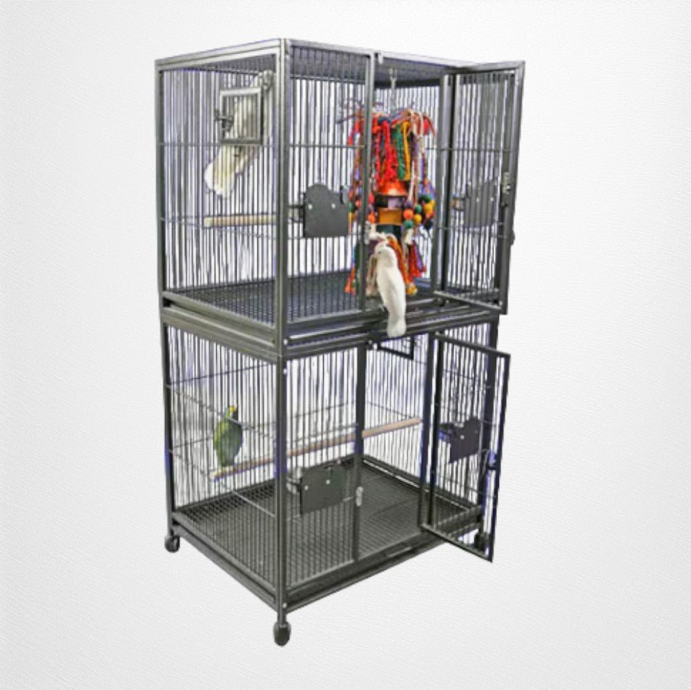 A & E Cage Co - Double Stack Breeder Bird Cage, 40"x30"x73" - Quill & Roost