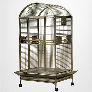 A & E Cage Co - Extra Large Stainless Steel Dome Top Bird Cage, 40"x30"x75" - Quill & Roost