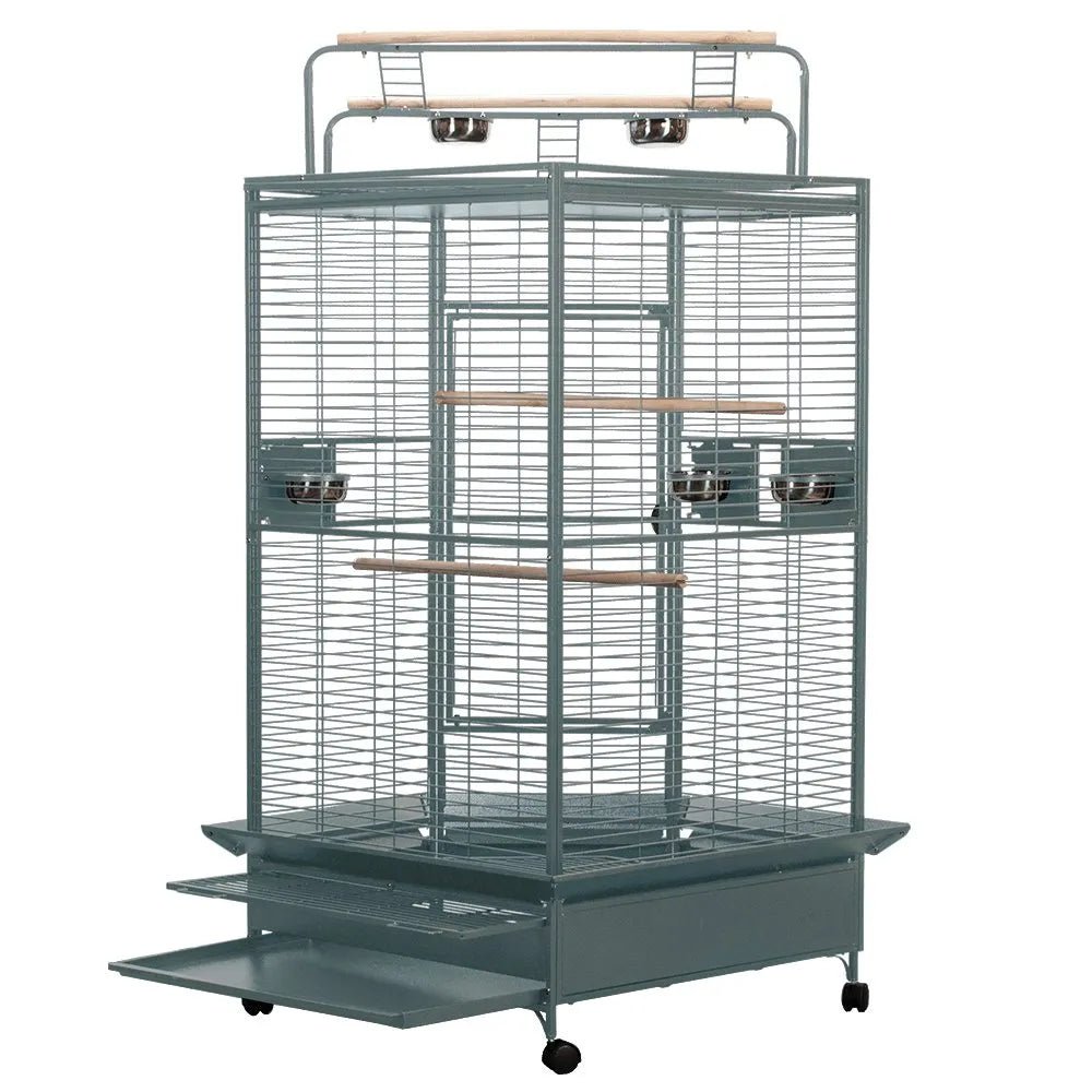 A & E Cage Co - Large Corner Bird Cage with Play Top, 33''x33''x72'' - Quill & Roost