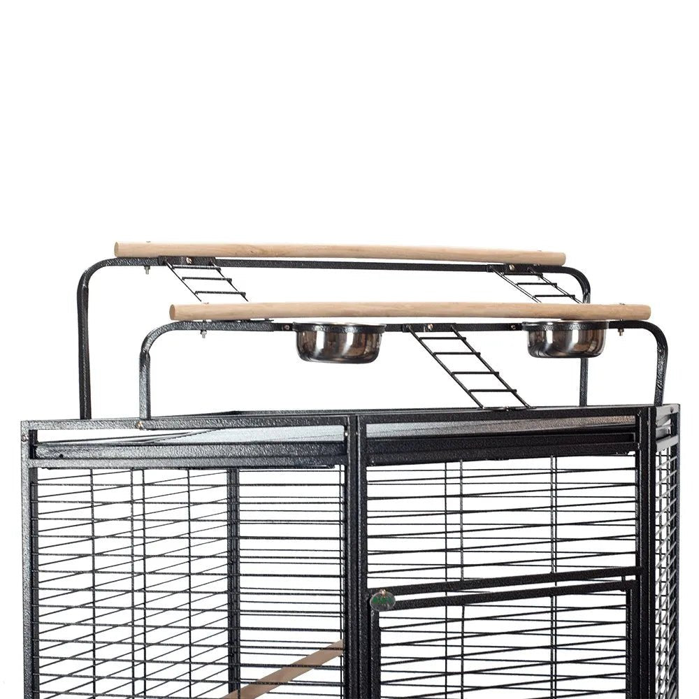 A & E Cage Co - Large Corner Bird Cage with Play Top, 33''x33''x72'' - Quill & Roost