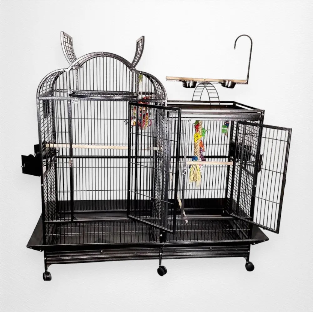 A & E Cage Co - Split Level House Bird Cage with Divider - Quill & Roost