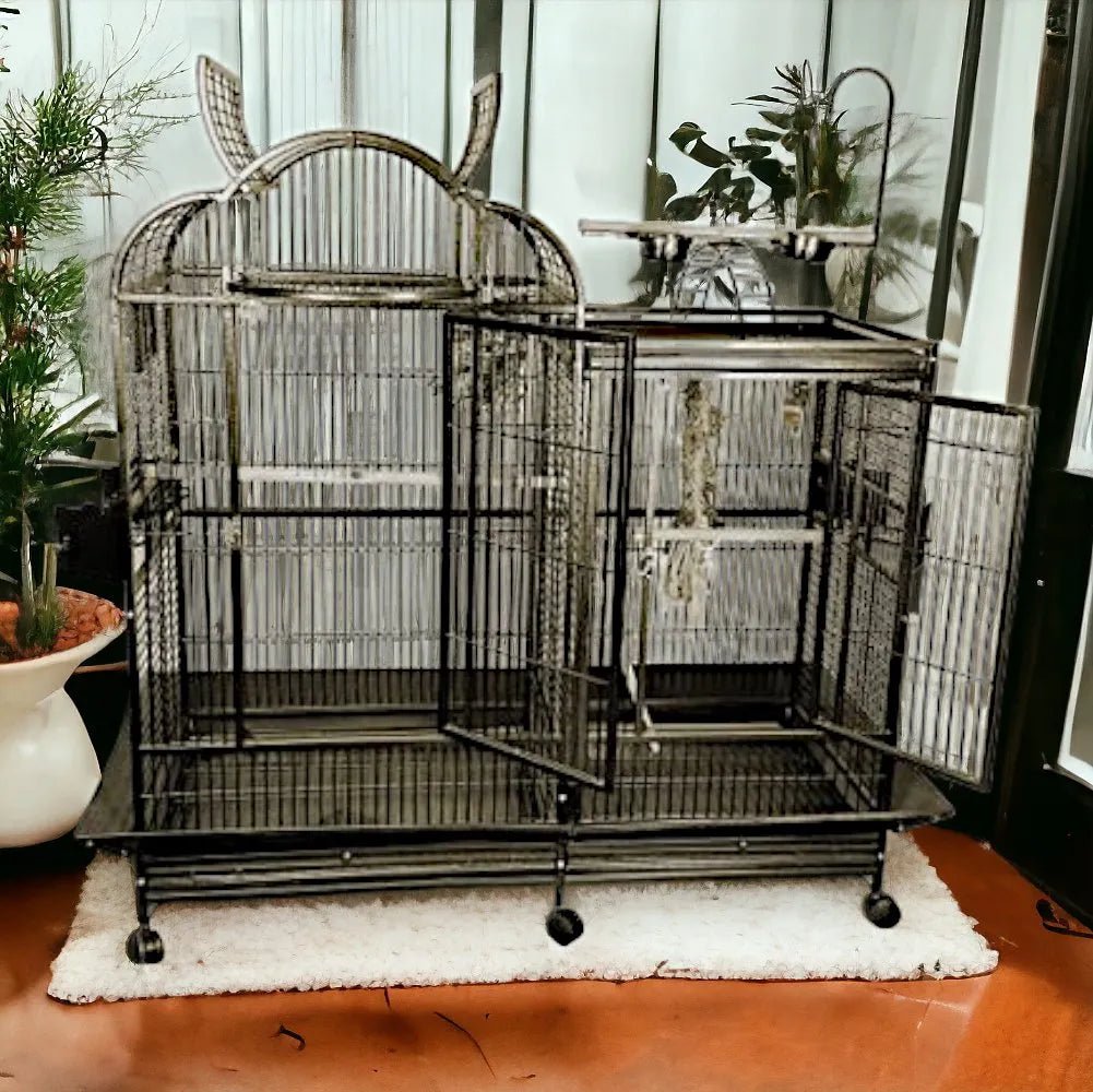 A & E Cage Co - Split Level House Bird Cage with Divider - Quill & Roost