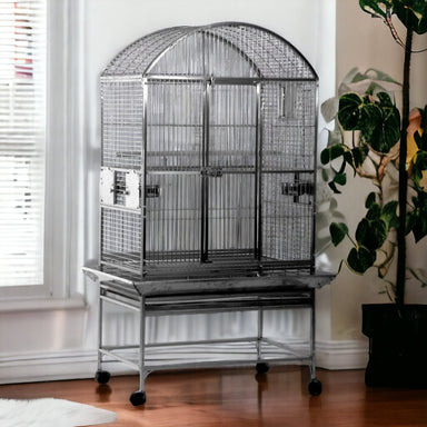 A & E Cage Co - Stainless Steel DomeTop Cage, 32"x23"x63" - Quill & Roost