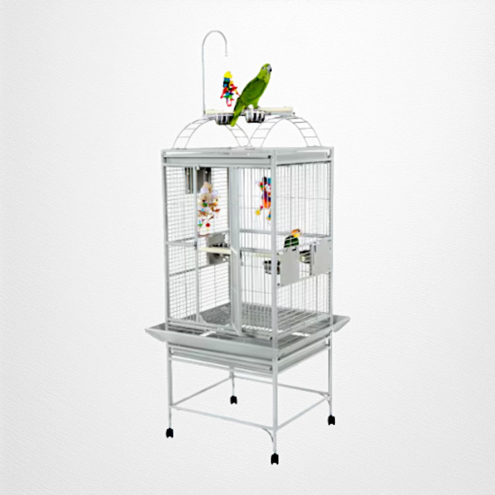 A & E Cage Co - Stainless Steel Play Top Bird Cage, 24"x22"x62" - Quill & Roost