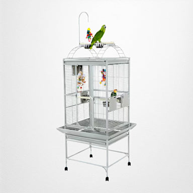 A & E Cage Co - Stainless Steel Play Top Bird Cage, 24"x22"x62" - Quill & Roost