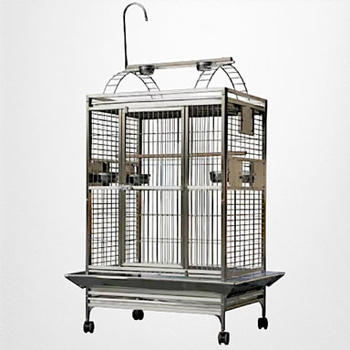 A & E Cage Co - Stainless Steel Play Top Bird Cage, 36"x28"x66" - Quill & Roost