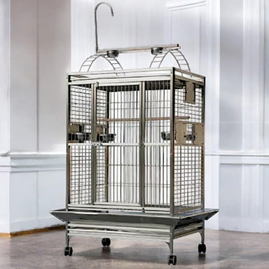 A & E Cage Co - Stainless Steel Play Top Bird Cage, 36"x28"x66" - Quill & Roost