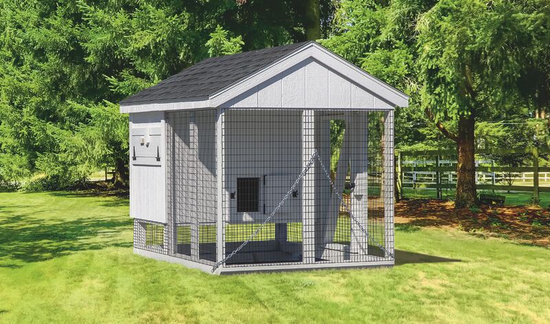 A - Frame Combination Chicken Coop w/ Attached Run - 5'x7' - Quill & Roost