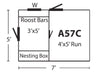 A - Frame Combination Chicken Coop w/ Attached Run - 5'x7' - Quill & Roost