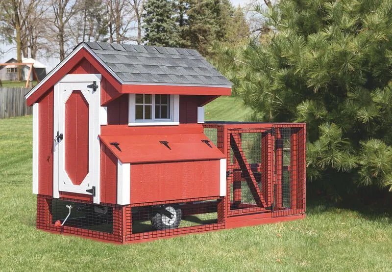 Chicken Tractor Coop/Mobile Chicken Coop with Attached Run - 3'x4' - Quill & Roost