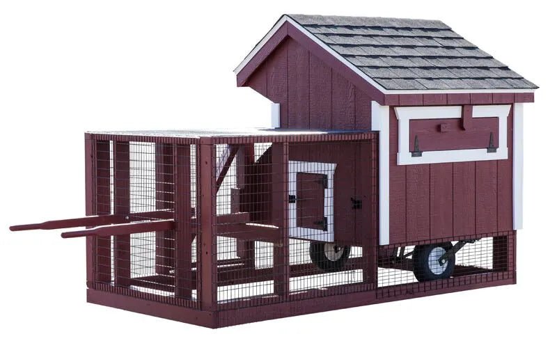 Chicken Tractor Coop/Mobile Chicken Coop with Attached Run - 3'x4' - Quill & Roost