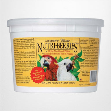 Lafeber Classic Nutri-Berries Macaw & Cockatoo Food - 3.5 lb Bucket - Quill & Roost