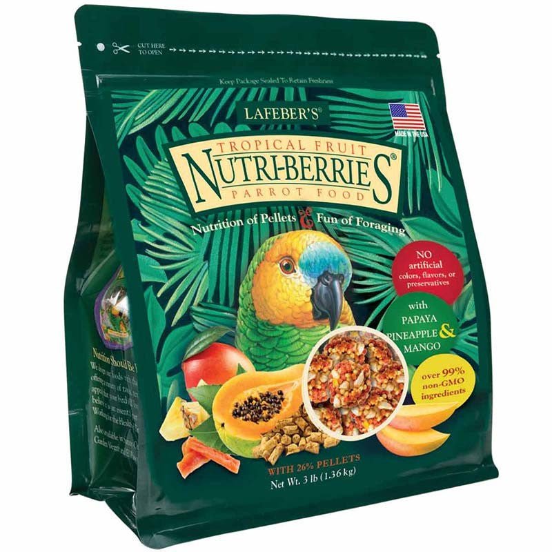 Lafeber Tropical Fruit Nutri-Berries Parrot Food - 3 lbs - Quill & Roost