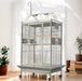 large-stainless-steel-bird-cage-front-view-in-living-room