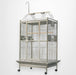 large-stainless-steel-parrot-cage-front-view