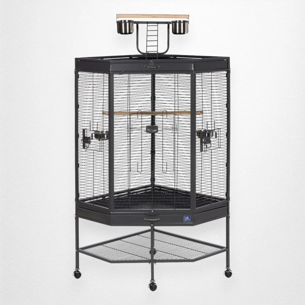 Prevue Corner Bird Cage with Playtop - Quill & Roost