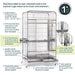 Prevue Imperial Stainless Steel Bird Cage, Extra Large - Quill & Roost