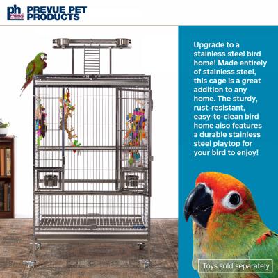 Prevue Large Stainless Steel Play Top Bird Cage - Quill & Roost