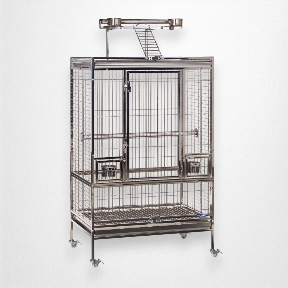 Prevue Large Stainless Steel Play Top Bird Cage – Quill & Roost