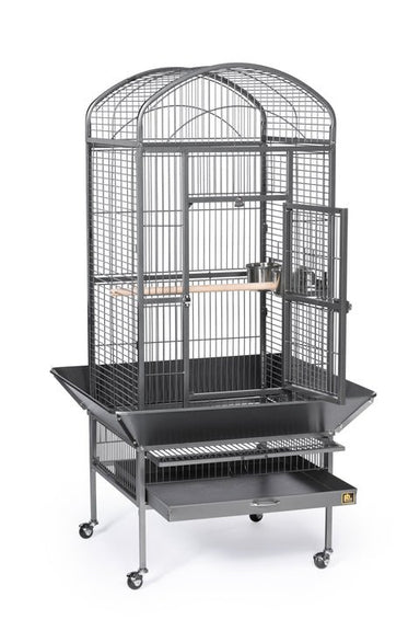 Prevue Medium Dome Top Bird Cage in Chalk White or Black, 24’’Lx22’’Wx59 1/2''H - Quill & Roost