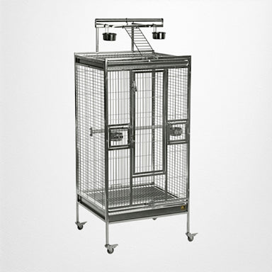 Prevue Medium Stainless Steel Play Top Bird Cage, 24"Lx22"Wx61"H - Quill & Roost