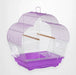 Prevue Palm Beach Scallop Roof Budgie Cage, Purple & White - Quill & Roost