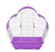 Prevue Palm Beach Scallop Roof Budgie Cage, Purple & White - Quill & Roost