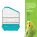 Prevue Palm Beach Teardrop Roof Budgie Cage, Aqua & White - Quill & Roost