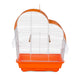 Prevue Palm Beach Waterfall Roof Budgie Cage, Orange & White - Quill & Roost