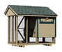 Quaker Combination Chicken Coop w/ Attached Run - 4'x8' - Quill & Roost