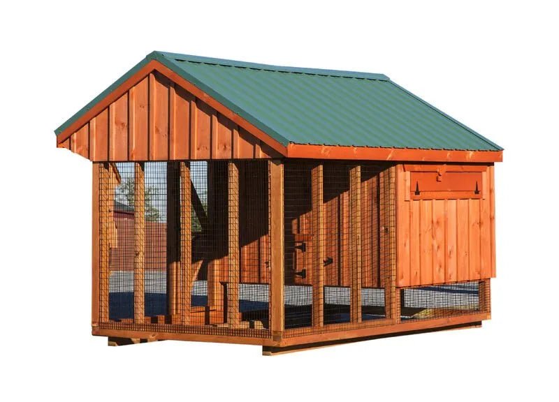 Quaker Combination Chicken Coop w/ Attached Run - 7'x12' - Quill & Roost