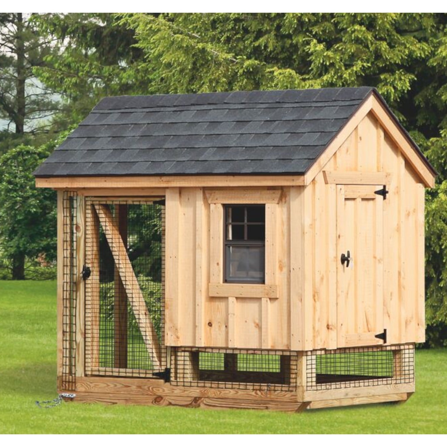 small-a-frame-chicken-coop-board-and-batton-pine-siding-front-view